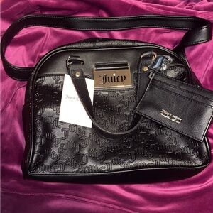 Juicy Couture Black Embossed Women's Bag
